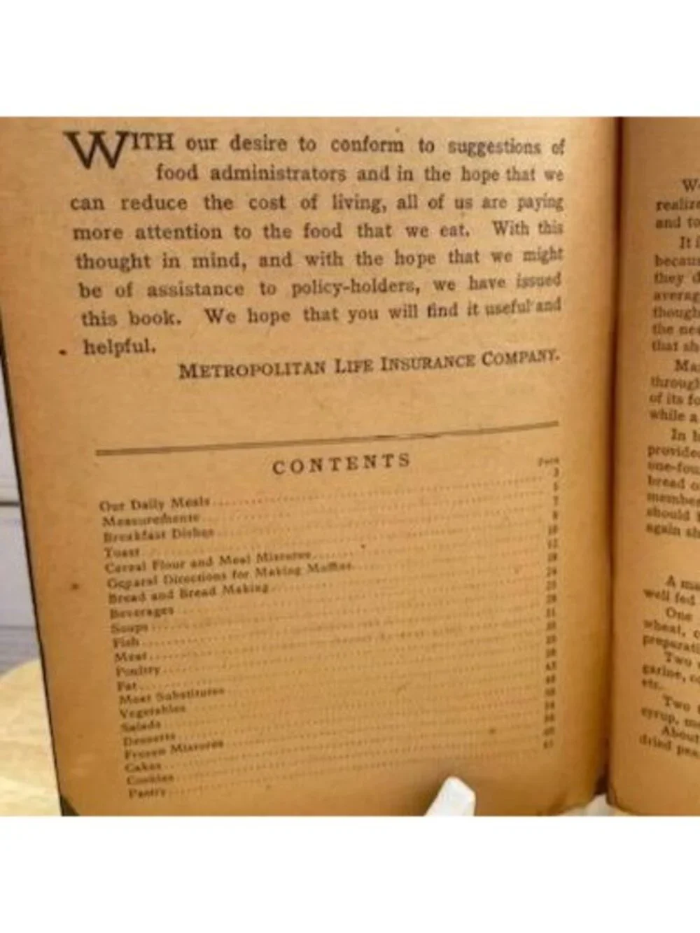 Metropolitan Cook Book 1918 Edition By Metropolitan Life Insurance Co. Softcover